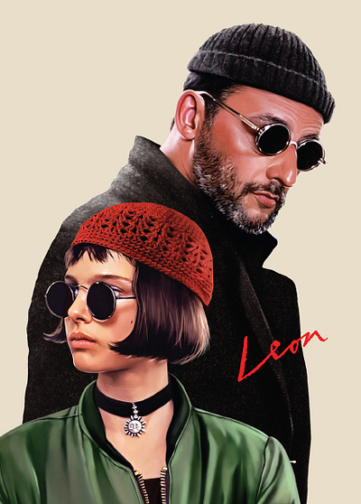 Leon official artwork digital art digital painting movie poster photoshop print