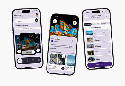 First Travel app design design travel ui