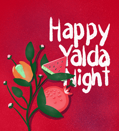 Yalda Night design graphic design illustration iran iranian minimal persian procreate tradition yalda yalda night