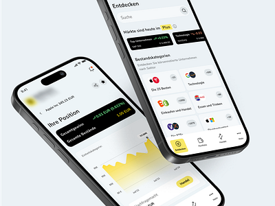 Mobile Banking App UI - Investment Management banking dashboard fin tech financial investment mobiel app stock tracking trading ui design ux design