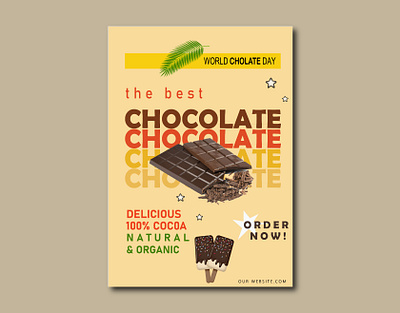 CHOCOLATE POSTER DESIGN branding chocolate design graphic design illustration motion graphics poster social media post