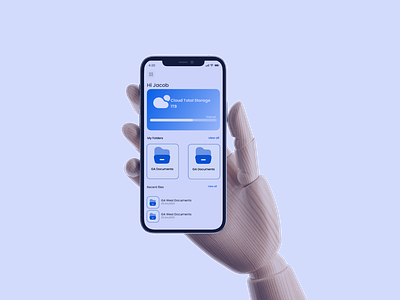 Files & Documents Storage App figma graphic design mobile design ui