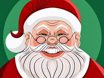 Santa artwork character design christmas illustration flat vector graphic design illustration santa portrait santa vector vector vector illustration visual arts