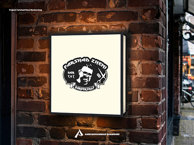 Farshad Zheni Barbershop - Logo Design barbershop barbershop logo branding design graphic design illustration logo logo design vector