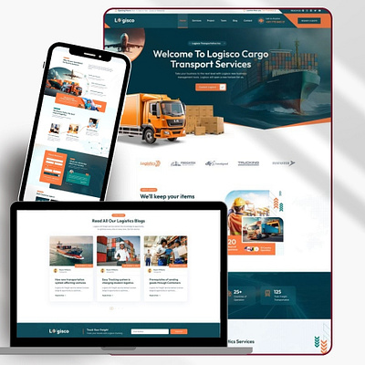 LOGISTIC WEBSITE landing page design logistic website web design website creation website customization website design website redesign