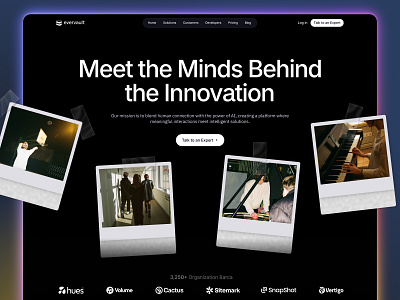 Snowie - About Us Page | Webflow Template about about us hero about us saas branding dark hero section design hero hero section landing mobile app saas ui webflow webflow template website