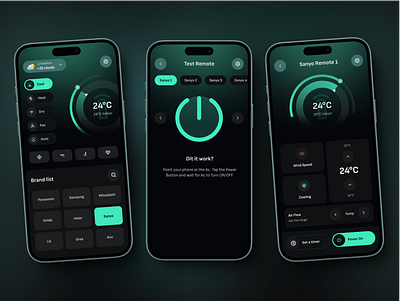 Smart AC Remote Control Mobile App accontrolmadeeasy acremoteui air airconditionercontrol appinterface cooldesigns iotappdesign minimaldesign mobile app mobile app design mobileappdesign nextgenapps remote smartacremote smartcontrols smarthomeapp smartliving temperaturecontrol ui uiuxdesign