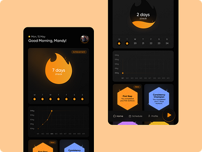 Workout App Designs app design exercise game gamification gym home mobile workout