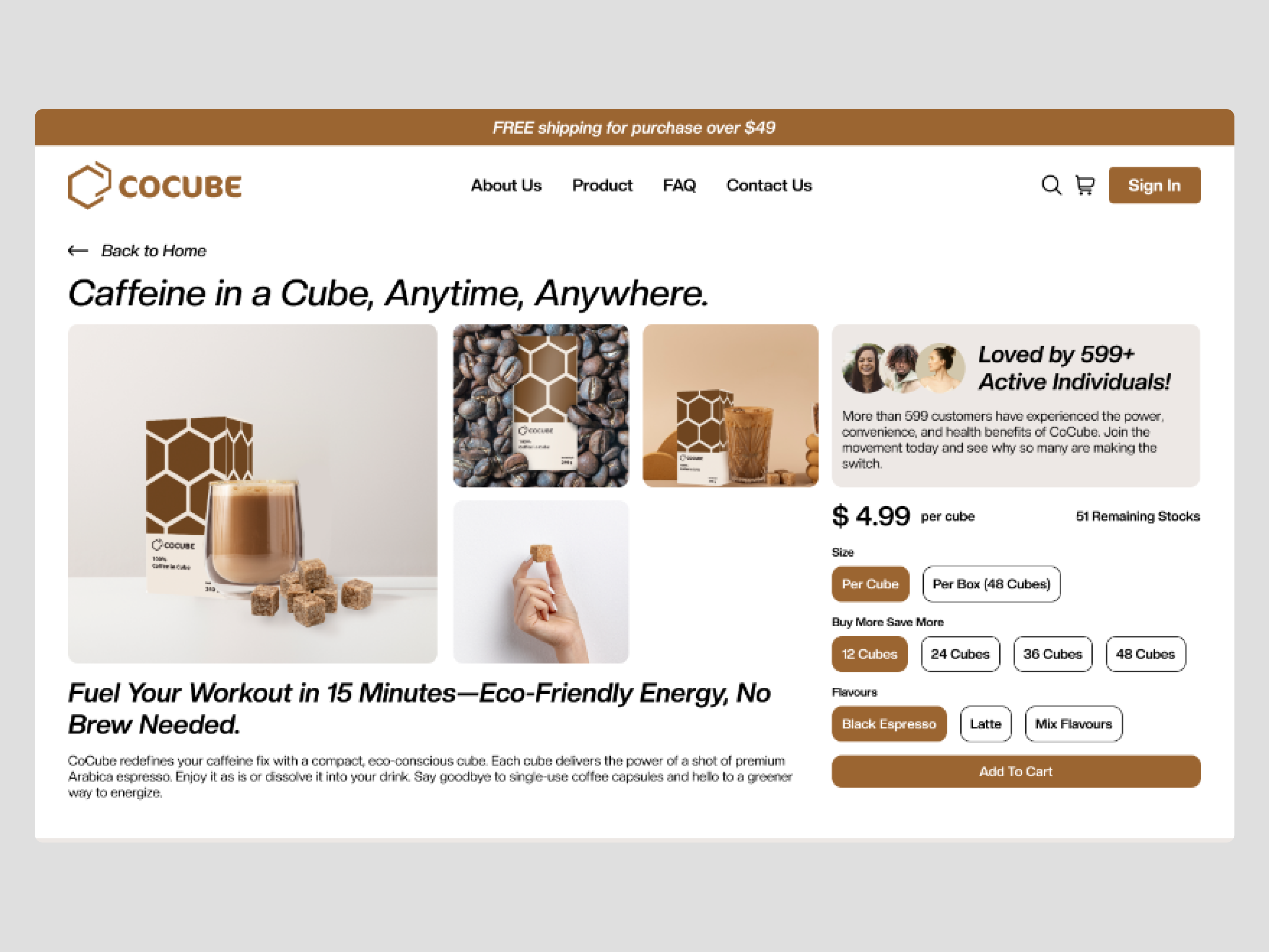 Example of Custom E Commerce Design