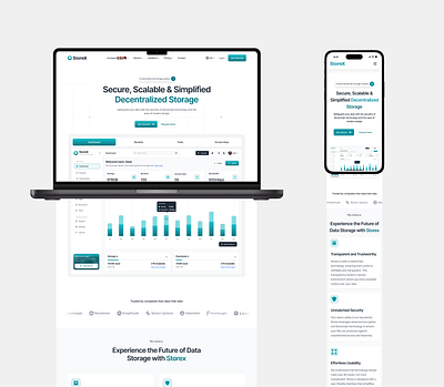 Storex Decentralized Storage Solution dashboard design illustration storage ui ux web web design web3