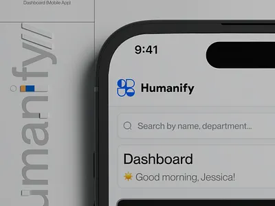 Humanify (Mobile app) - Hr Management Platform 3d app blender dashboard design hr management minimal mobile render ui uiux ux