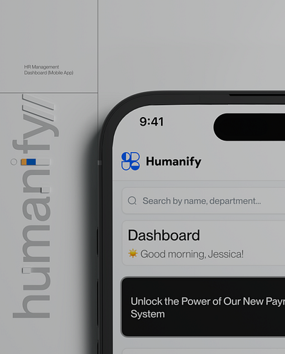 Humanify (Mobile app) - Hr Management Platform 3d app blender dashboard design hr management minimal mobile render ui uiux ux