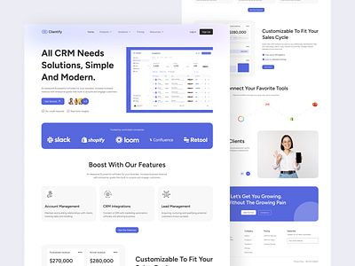 CRM Landing Page business business growth landing page crm landing page crm platform customer ecommerce landing page landing page design management marketing saas startup web design webdesign website website design