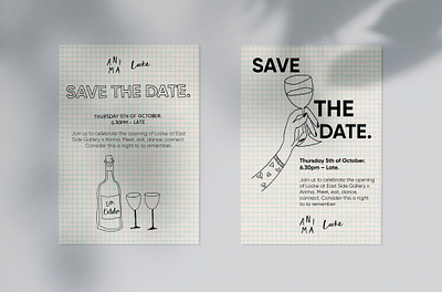 Anima & Locke - Save the date graphic design illustration