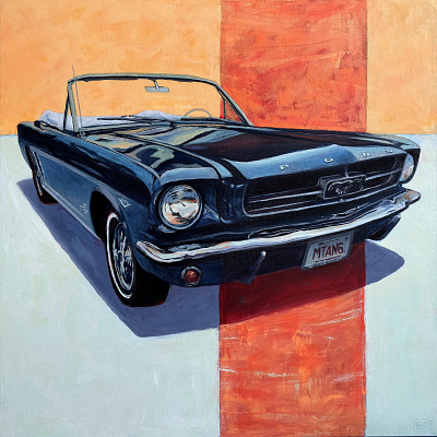 1964 1/2 Mustang car painting