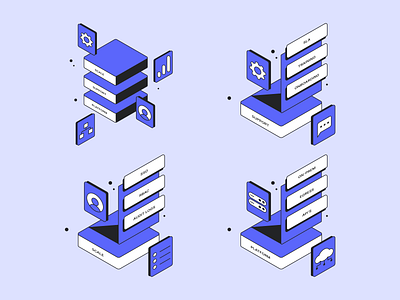 Platform Illustration design dev graphic design illustration platform tech technology vector