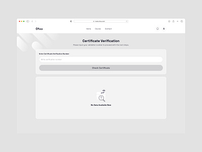 Certificate Verification Product UI Design certificate design certificate product design certificate verification design product design ui design ux design verification design web application design