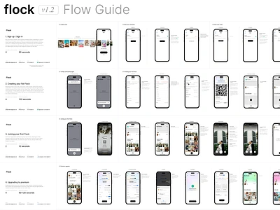 Flock flow guide android app store flock flow graphic design ios mobile photo sharing photography qr qr code scan share snap social ui uiux ux