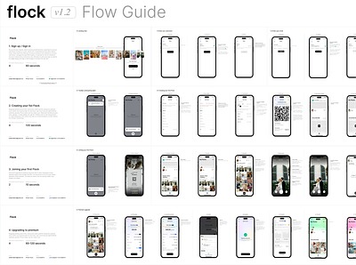 Flock flow guide android app store flock flow graphic design ios mobile photo sharing photography qr qr code scan share snap social ui uiux ux