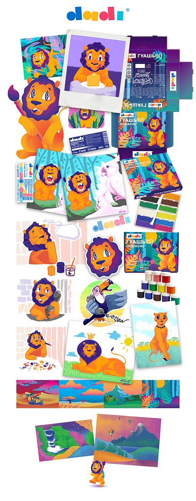 dadi / school art supplies brand: brand design branding character design illustration logo