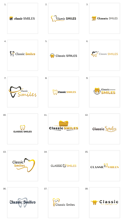 Classic Smiles graphic design illustrator logo