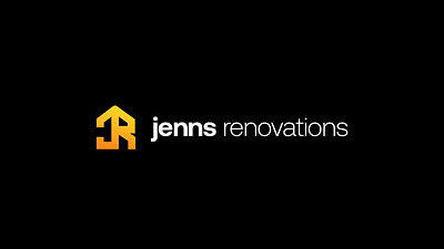 Jenn's renovations logo. A painting and renovation company branding graphic design illustrator logo