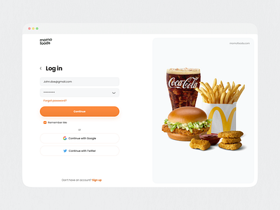 Momo Foods Log in Screen clothes app design clothes shopping clothes shopping app design desktop app design desktop ui design fashion app fashion app design log in log in screen log in screen design onboarding screen onboarding screen design shopping app shopping app design sign up sign up screen sign up screen design ui ui design