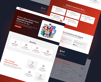 Landing Page - BeyondID Insurance application beyondid figma footer hugeicon insurance landing logo onest profile