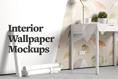 Interior Wallpaper Mockups apartment decorative interior interior wallpaper mockups material mockup sheet space surface twisted wall wallpaper wallpapering