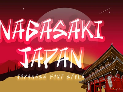 Nagasaki Japan asian beautiful branding design font font design graphic design handwritten illustration japan japanese kdp logo procreate svg ui