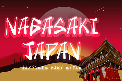 Nagasaki Japan asian beautiful branding design font font design graphic design handwritten illustration japan japanese kdp logo procreate svg ui