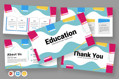 Education Presentation Design 3d animation branding corporate flyer design education graphic design illustration logo powerpoint presentation template ui ux vector