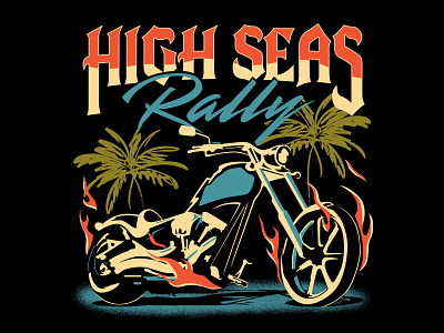 High Seas Rally apparel cruise design graphic design harley harley davidson illustration logo merch moto motorcycle vector