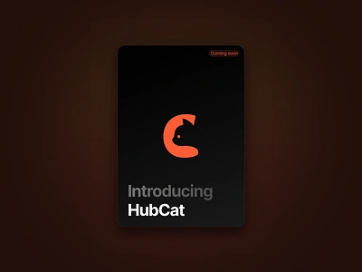 Introducing HubCat! 🐱 coming soon introducing poster product launch social media