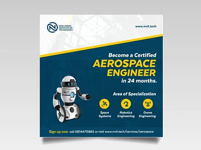 Become a Certified Aerospace Engineer branding graphic design