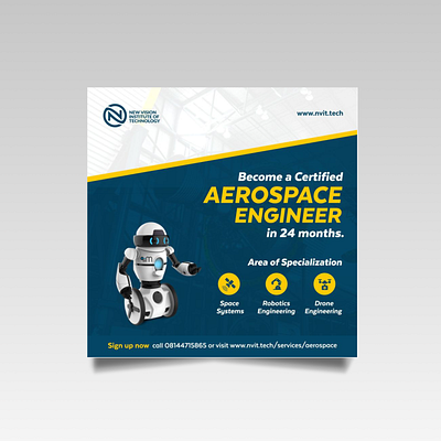 Become a Certified Aerospace Engineer branding graphic design