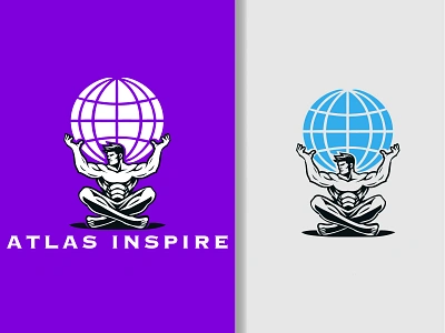 Atlas Inspire Logo alcon logo america atlanta atlas atlas god atlas god logo atlas improv co. atlas inspire logo atlas logo atlassian illustration logo for sale outdoor rounded stylish ui ux vector wild