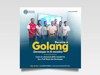 Golang branding graphic design logo motion graphics ui