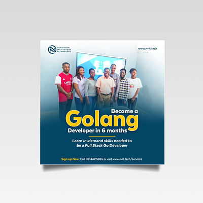 Golang branding graphic design logo motion graphics ui