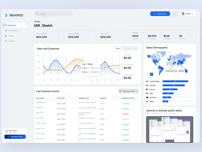 SIGVOICE - Invoice Management Dashboard analytics dashboard business create invoice dashbaord design invocie system invoice invoice dashboard invoice web app invoicing app minimal product product design saas saas dashboard sales dashbaord web web app