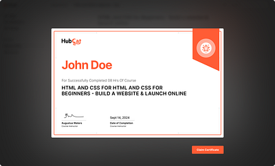 Ready to Claim your Certificate?! certificate course completion e learning edutech lms product product design ui design ux design