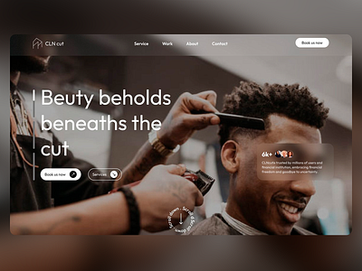 CLN cut - premium barbershop website barber barbershop classic cuts haircut hairstyling high quality cuts landing page mens grooming online booking premium professional barbershop ui ui design ux ux design web design web development web ui web ux website