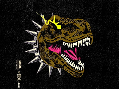 King Rex book cartoon cd character cover design graphic design illustration old skull t rex vector vintage vinyl