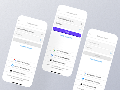 Sign In Mobile App Ui app design mobile screen sig in sign in app sign in dashboard sign in design sign in details sign in experience sign in interface sign in mobile sign in option sign in page sign in screen sign in setting sign in ui sign in view sign widget ui