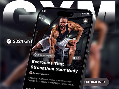 💪 GYM Mobile App Design branding daily goal tracking app dark theme app ui design exercise tracker app figma fitness app ui gym app concept health health and wellness app illustration mobile app for fitness mobile ui inspiration premium training app ui uidesign uiux uxdesign workout app design