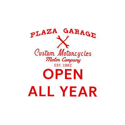 PLAZA GARAGE MOTOR CO. app branding design graphic design illustration logo typography ui ux vector