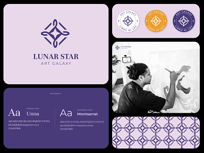 Lunar Star - Logo Design art art gallery artist brand branding graphic design logo logo design visual identity