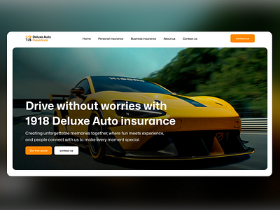 1918 Deluxe Auto Insurance Website Design 1918 auto insurance branding business insurance design experience homepage insurance company landing page personal insurance special moments ui ui design ux ux design web design web development web ui web ux website