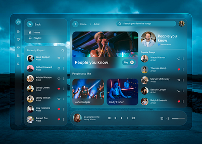 Music app and web design idea. creative design design research figma ui uiux user interface ux design webflow webpage