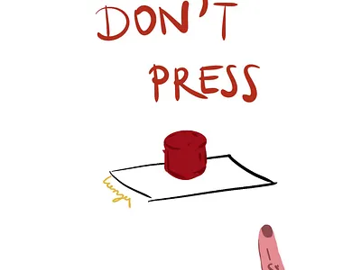 Don't press 2d animation design gesture hand lyric motion motion graphics poem procreate trial